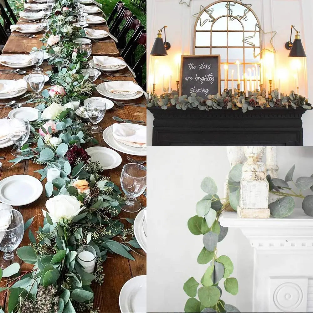 Eucalyptus Garland Set | 2 Pieces | 180 cm | Realistic & Maintenance-Free
