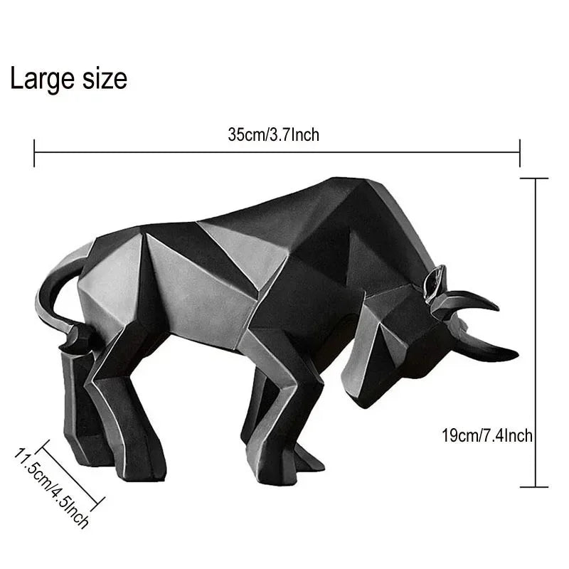 ToroArte Bull Sculpture | Nordic Design | Resin Figure Modern | 35 cm / 26 cm