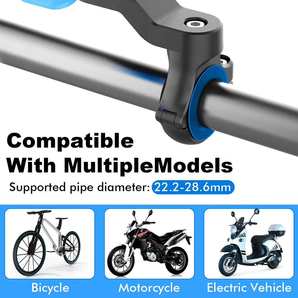 RIDELOCK Pro Mount | Shockproof Phone Holder for Bike & Motorcycle | 360° Rotatable | For 4.7–7.2" Smartphones