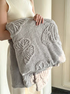 Fleurière Flannel Blanket | 3D Butterfly Design | Soft & Warming | For Bed, Sofa & Camping
