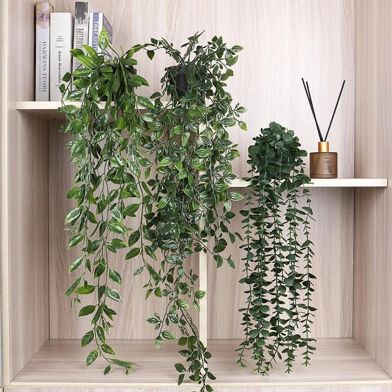 VerduraLine Artificial Plant Hanging | Evergreen & Maintenance-Free | 90 cm Decoration | Fresh Natural Design