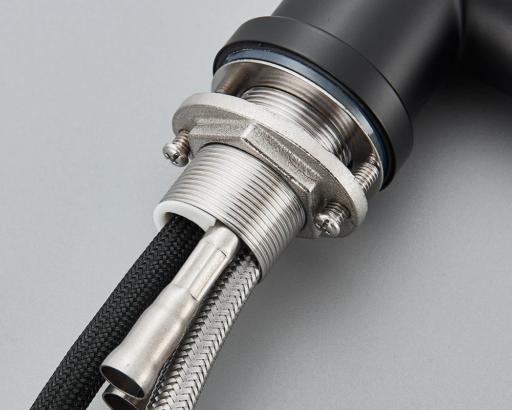 FlexiJet Black extendable kitchen faucet