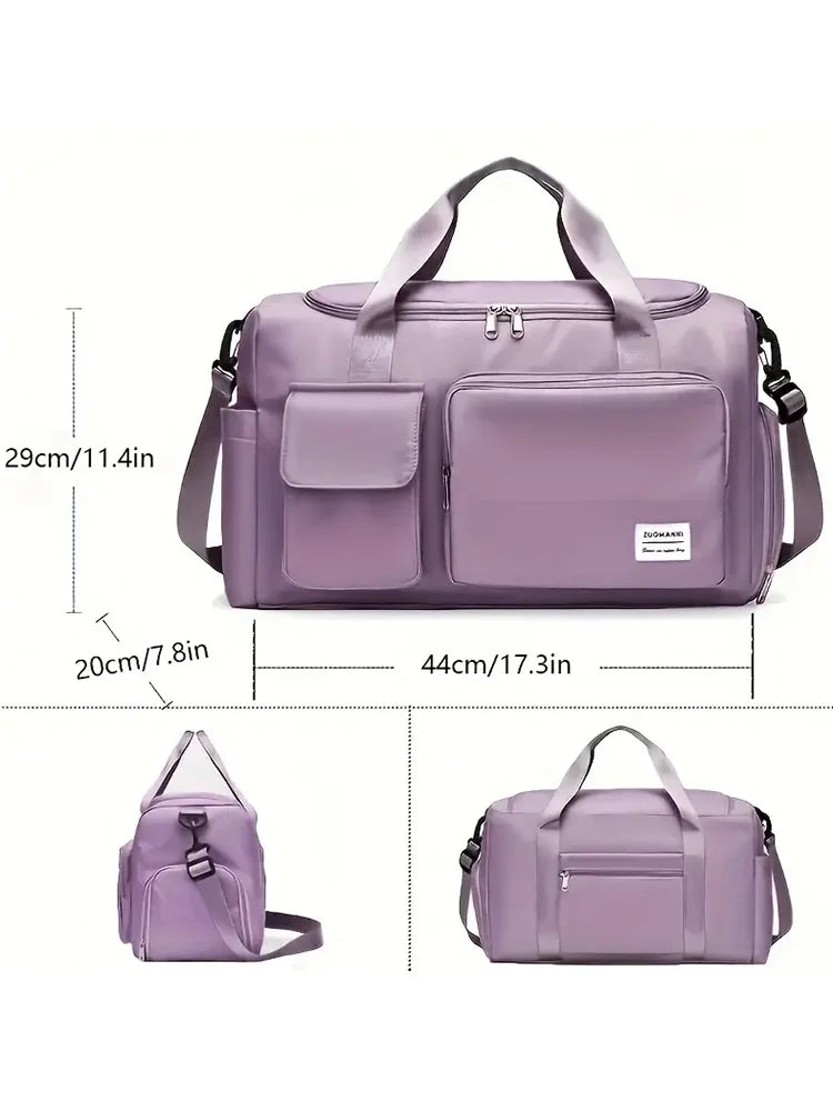 Viontera Travel Bag Women | 35L Weekender with Shoe Compartment | Water Resistant & Flight Approved | Sport & Fitness Bag