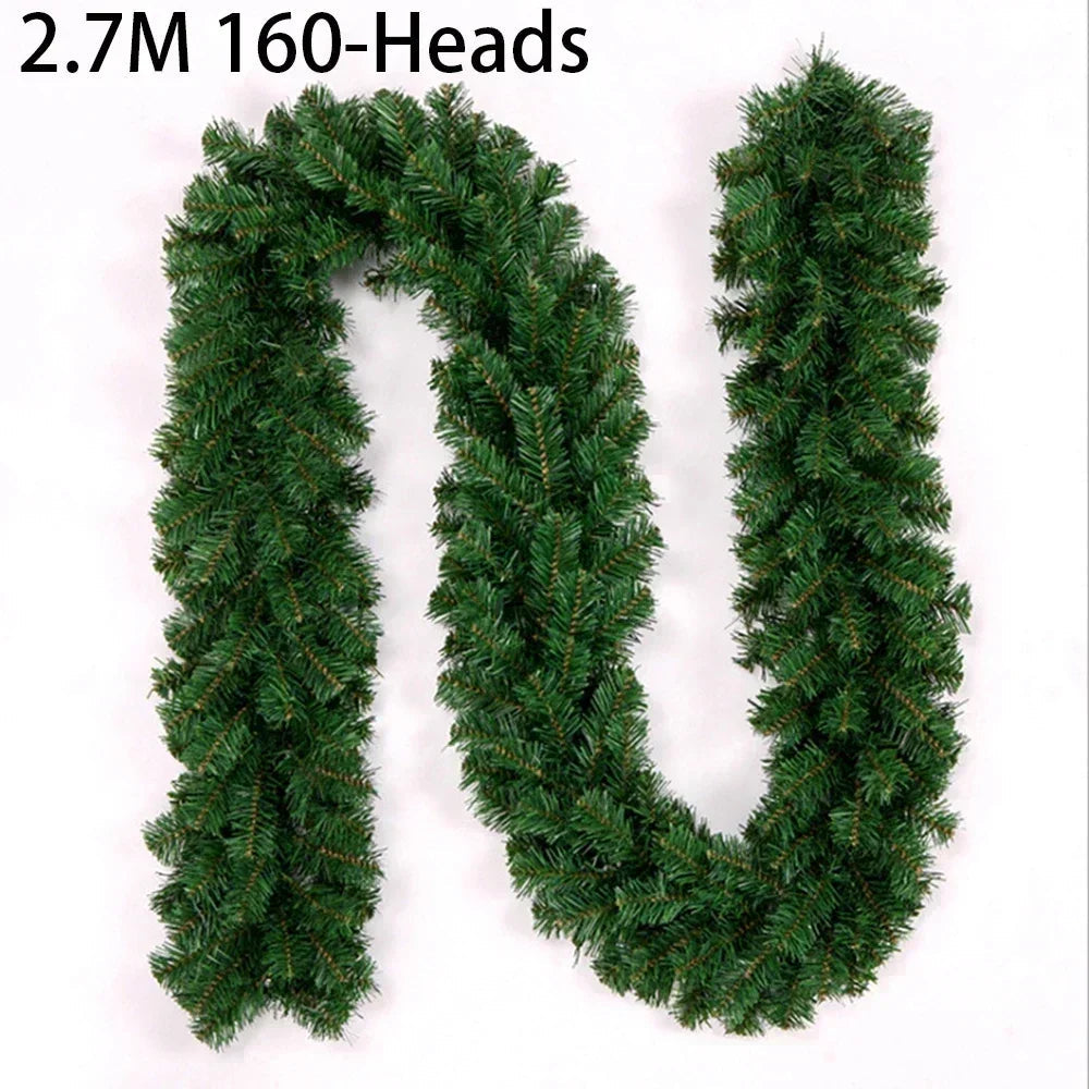 EverPine Christmas Garland | 2.7 m Artificial Fir Garland | Dense PVC Fir Branches | Christmas Decoration for Staircase, Fireplace & Windows