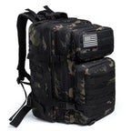 TACTICO45 45 L Outdoor Rucksack | Molle-System | 3-Day Capacity | Robust & Multifunctional – Black/Khaki/Olive