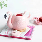 Pink Flamingo Ceramic Tea Set