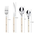 24-Piece Stainless Steel Cutlery Set with Engraved Design - BistroLine