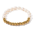 18k Beaded Pearl Split Bracelet