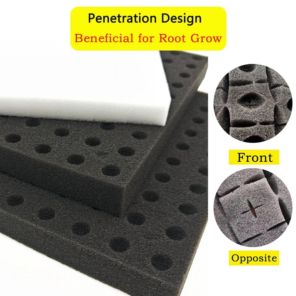 Germina Propagation Sponge Mat | 100 Seed Holes | For Hydroponics & Soil | 25×25cm