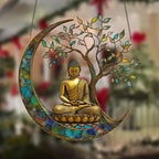 Acrylic Sun Catcher ZenLight | 2D Buddha Decor | Window & Home Accessory | Spiritual Room Design