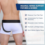 Hernia Support Belt for Men and Women with Removable Compression Pads
