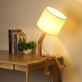 Robot Form Wood Table Lamp