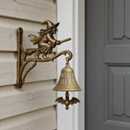Witch Bell with Skull for Home and Garden