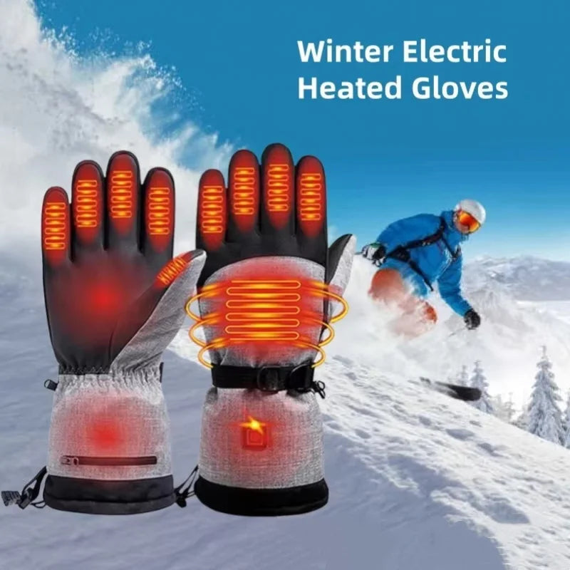 Heated Gloves ThermoRide | Waterproof & Windproof | Electric Winter Gloves for Motorcycle, Bicycle & Outdoor | Long-lasting Warmth