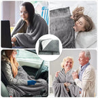 CozyTherm Wear USB Heating Blanket to Wear | 150 × 85 cm | 3 Temperature Levels | Machine Washable & Portable