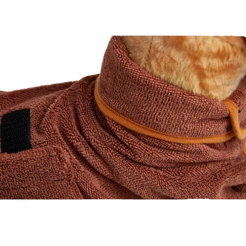 Pet bathrobe, highly absorbent and quick-drying
