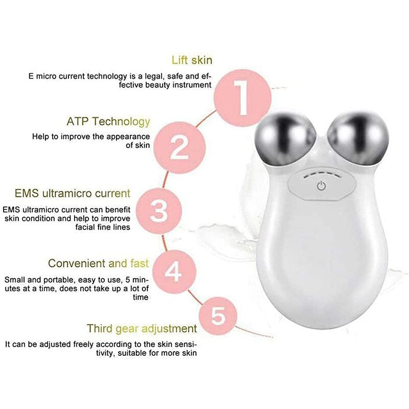 Electric microcurrent facial massage device