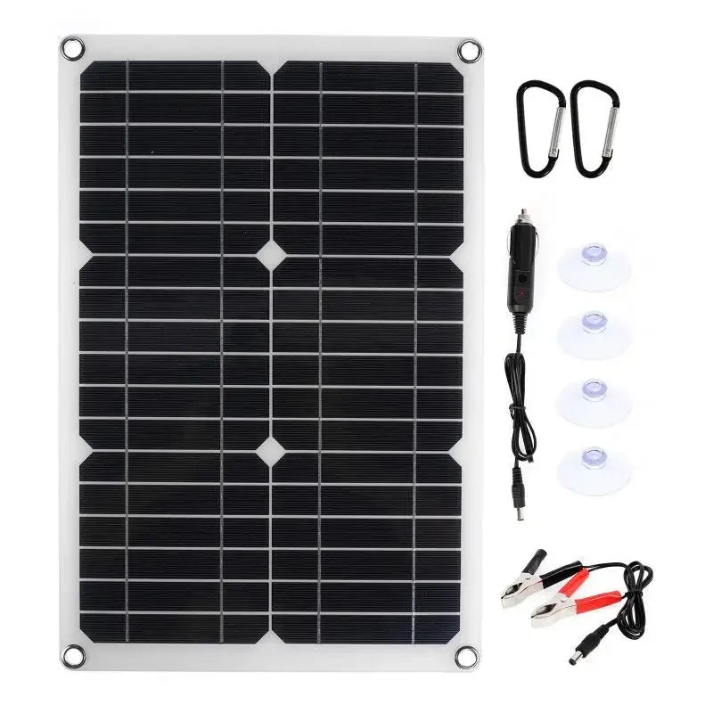 SolaVibe Solar Panel 1200W | Flexible 12V Charging Panel | 2x USB & 100A Charge Controller | Outdoor Camping