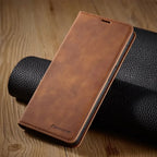 Samsung Case: Magnetic Leather Bag for Stylish Protection