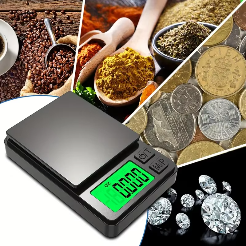 Pocket Digital Precision Scale with Backlit LCD - Compact Gram Scale for Jewelry, Food, Coins, and Travel