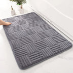 Striped Non-Slip Bath Mat, Soft and Absorbent