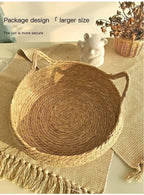 Rattan cat bed handwoven & washable