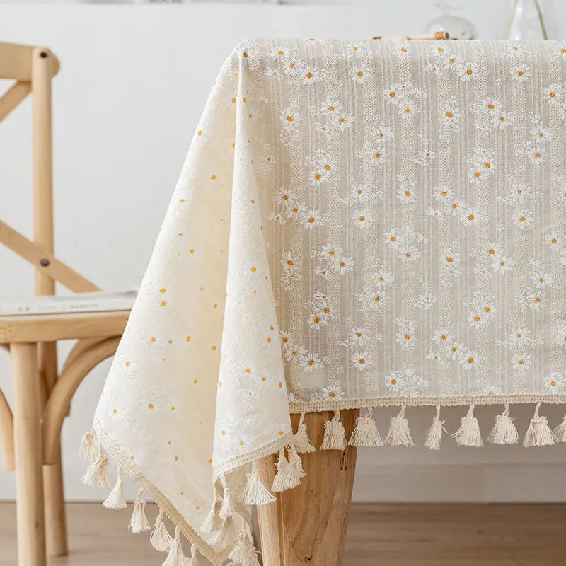Floral tablecloth