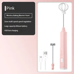 FROTHORIA Electric Milk Frother & Mixer | Rechargeable | 3 Speeds | 2 Attachments