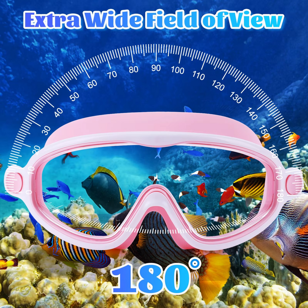 2-Pack HD Swimming Goggles with Earplugs, Wide-View Waterproof Dive Mask