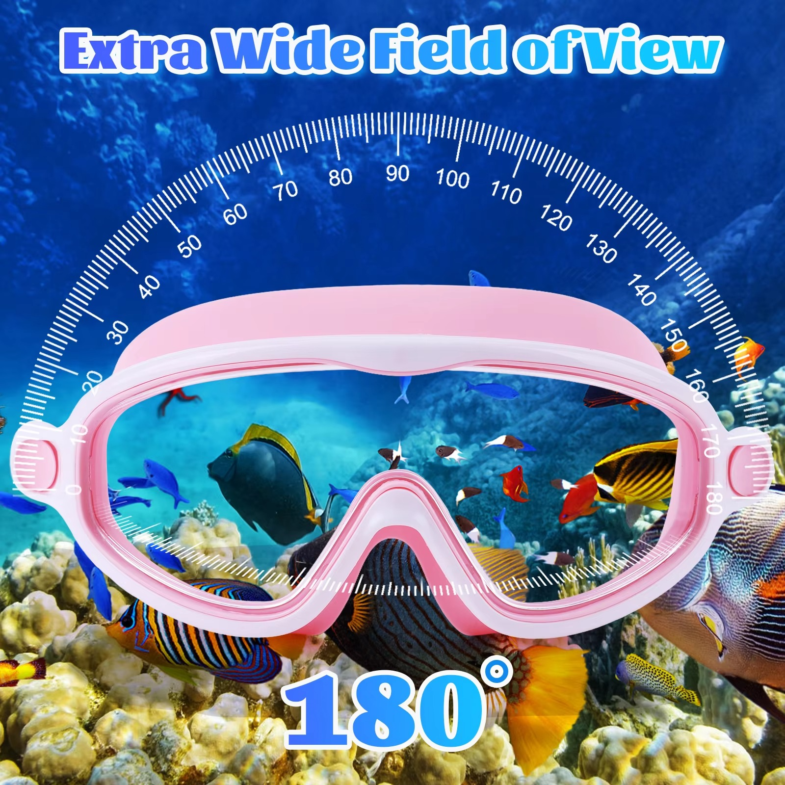 2-Pack HD Swimming Goggles with Earplugs, Wide-View Waterproof Dive Mask