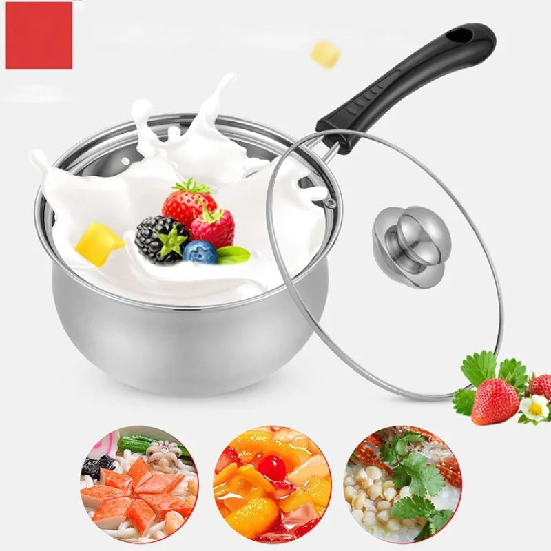 3 piece cookware set made of stainless steel