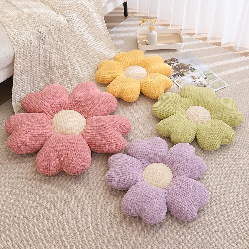Fluffy Clover Flowers Pillow