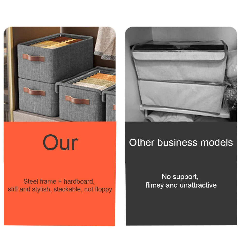 Storage box with lid | Stackable | With handle | 47x28x20 cm