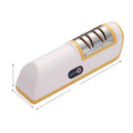 Electric knife sharpener for quick and even sharpening