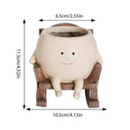 Swing chair succulent pot