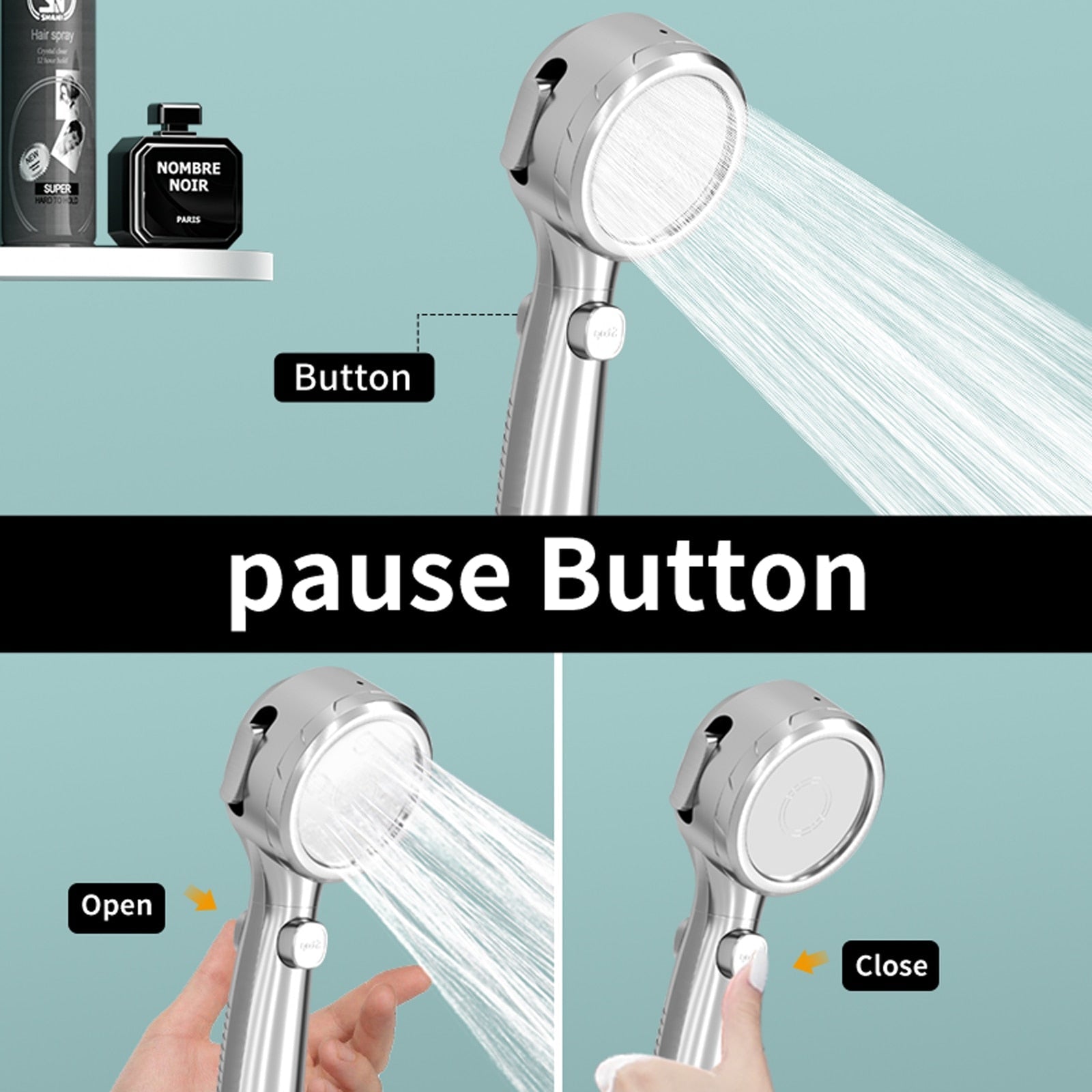 Shower head with temperature display on sale