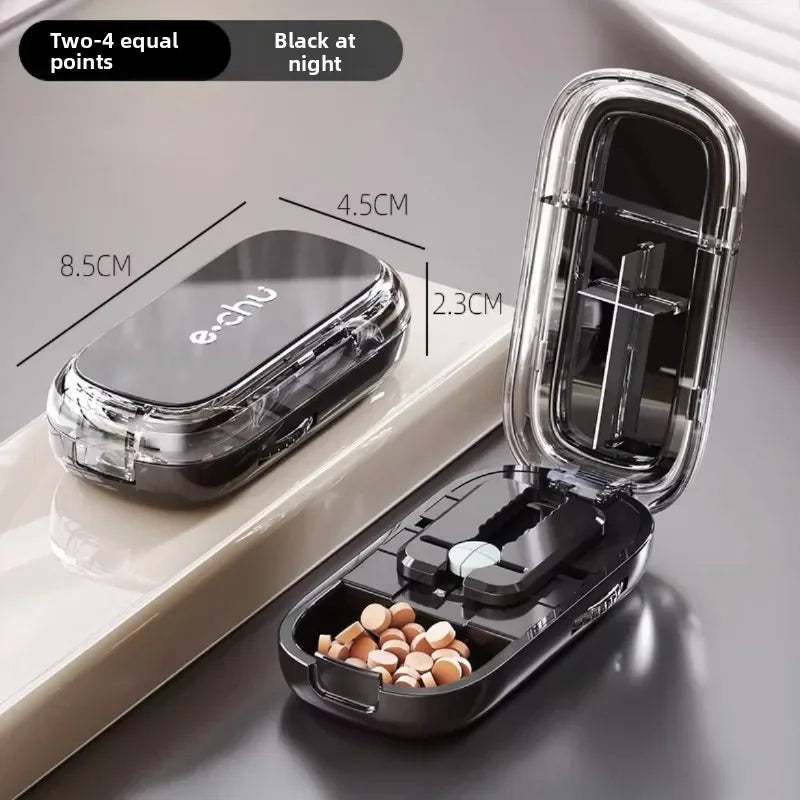 Pocket Size Dustproof Pill Cutter Organizer