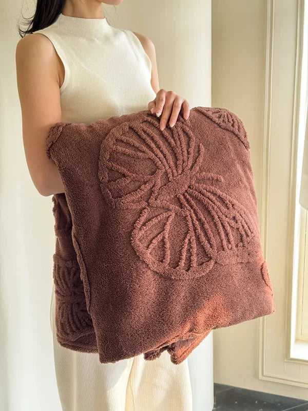 Fleurière Flannel Blanket | 3D Butterfly Design | Soft & Warming | For Bed, Sofa & Camping