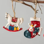 Classic Christmas decoration – Hanging Christmas stockings with moose design
