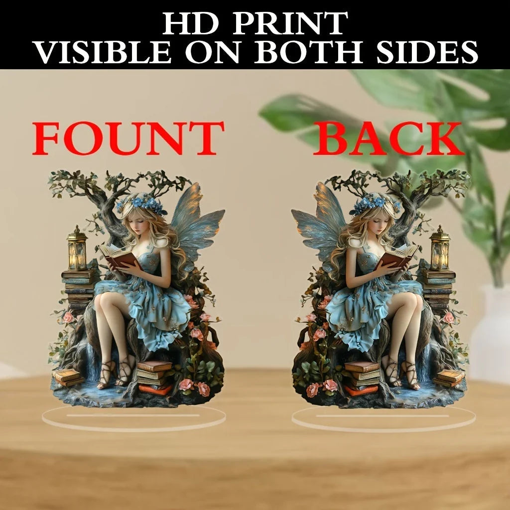 Celestia Acrylic Table Decoration Angel | Fairy Tale Stand | 18 cm | Gift & Photo Prop