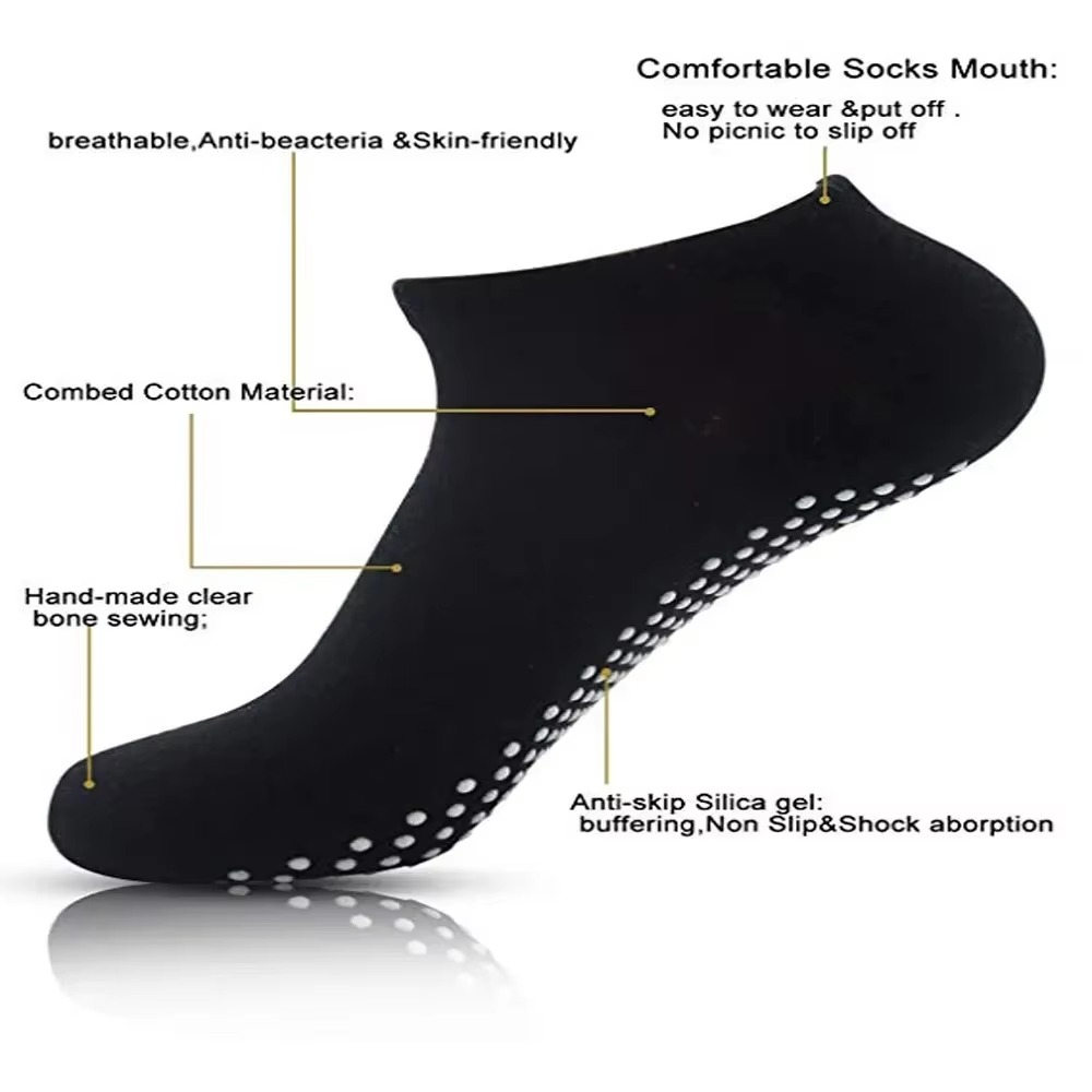 Women Anti Slip Cotton Yoga Socks for Trampoline and Sports