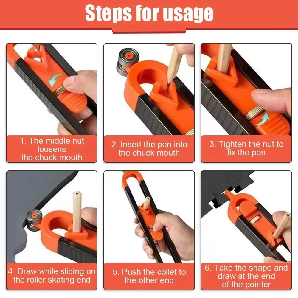 Adjustable Precision Contour Gauge with Lock for Expert Woodworking