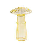 Glass Flora Mushroom Vase made of Colored Glass | Creative Design for Hydroponics & Decor | Hand Polished & Transparent | 12×10 cm