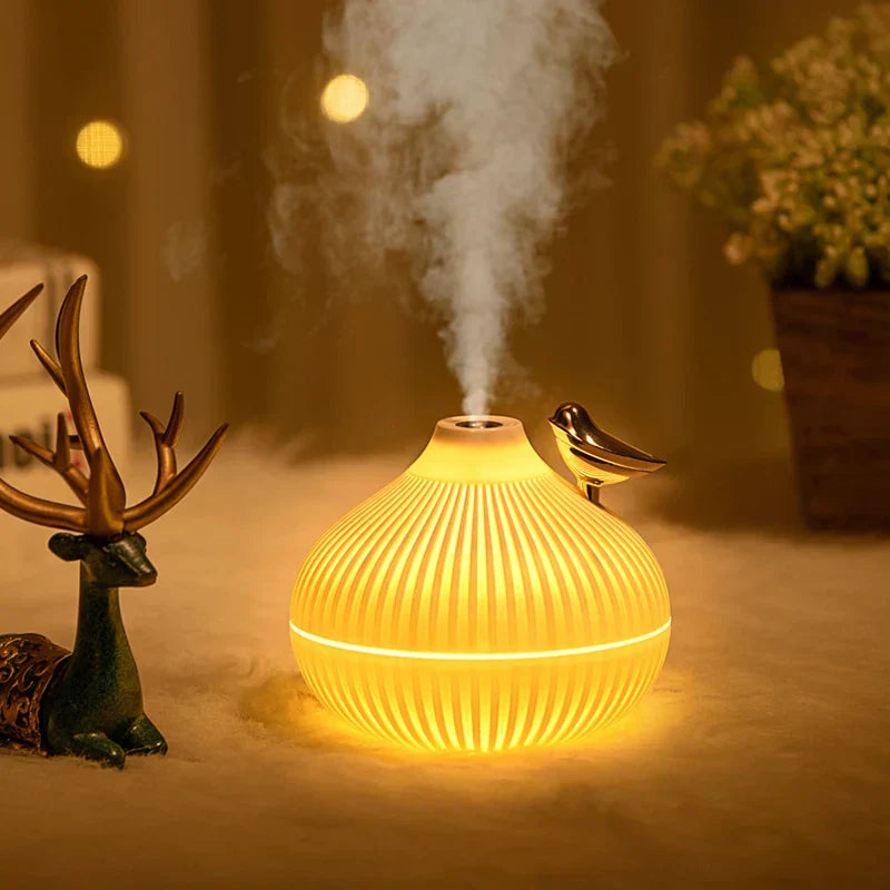 MistGlow USB Humidifier | Quiet & Compact | With LED Night Light & Mood Lighting
