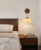 WalnutEdge – Modern Wall Lamp in Walnut and Brass