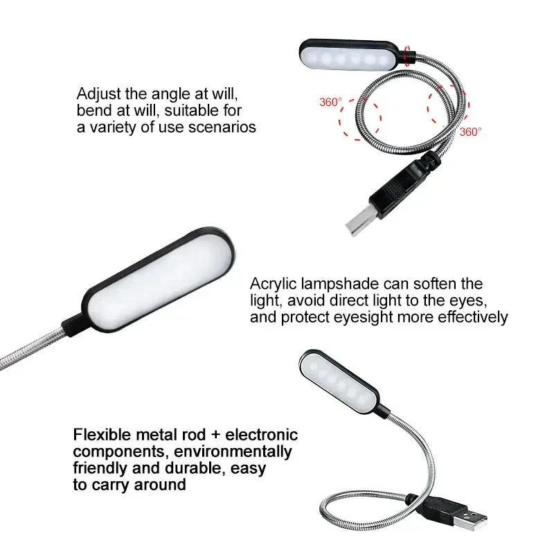 USB LED Reading Lamp – Compact Light for Emergencies