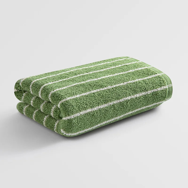 Retro Striped Polyester Towel, Quick-Drying and Machine-Washable