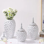 Elegant ceramic vase with a gold accent