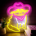 USB-Enabled Cat Cowboy Neon Light - Perfect for Bedrooms, Game Rooms, and Parties