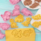 DinoBak - Fun Dino Cookie Cutters Set 8 pieces